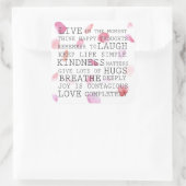 Rose der Aquarellbilder Quadratischer Aufkleber (Tasche)