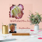 Rose der besten Mama der Welt Acrylschild (Hochzeit)