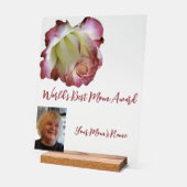 Rose der besten Mama der Welt Acrylschild (Winkel)