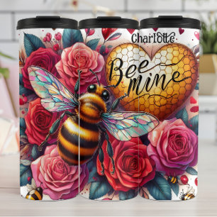 Rose der Bienenzucht: Süße Valentine-Embrace Thermosbecher