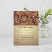 Rose der Bronze - Einladung (Stehend Vorderseite)