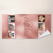 Rose der Collage- für kundenspezifisches Foto Badehandtuch (Badehandtuch)