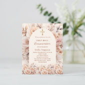 Rose der Crempfirsichpfirsiche Erste Kommune (Stehend Vorderseite)