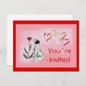 Rose der Dalmatinie Einladung (Vorne/Hinten)