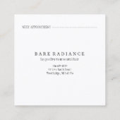 Rose der Elektrolyse Blush white Telefonnummerkarte (Rückseite)