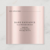 Rose der Elektrolyse Glitzer Lux Telefonnummerkarte (Rückseite)