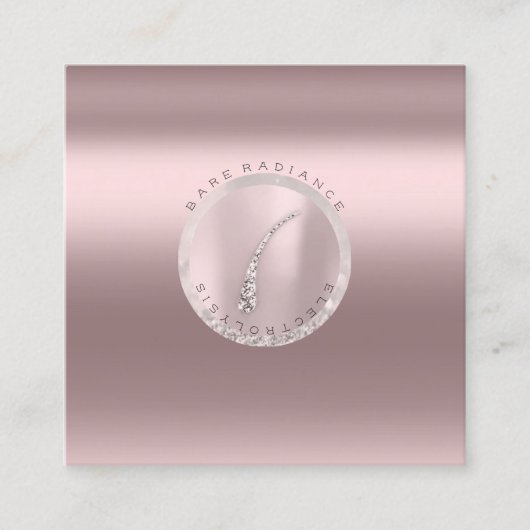 Rose der Elektrolyse Glitzer Lux Telefonnummerkarte (Vorderseite)