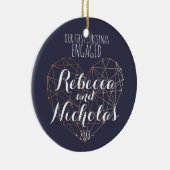 Rose der ersten Weihnachtsgeometrie Keramik Ornament (Rechts)