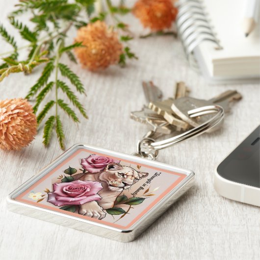 "Rose der Festigkeit" Schlüsselanhänger (Seite)