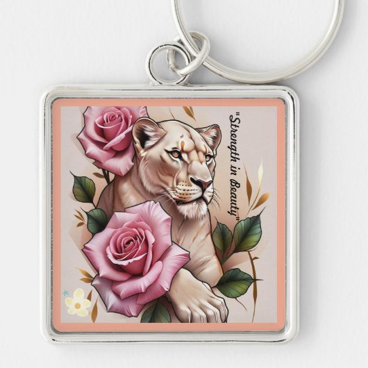 "Rose der Festigkeit" Schlüsselanhänger (Vorne)