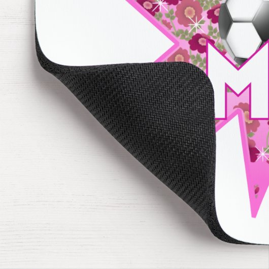 Rose der Fußball-Mama Mousepad (Ecke)
