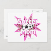 Rose der Fußball-Mama Postkarte (Vorne/Hinten)