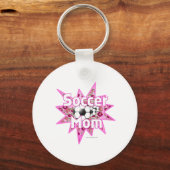 Rose der Fußball-Mama Schlüsselanhänger (Vorderseite)