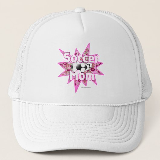 Rose der Fußball-Mama Truckerkappe (Vorderseite)