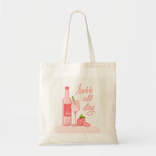Rose Der ganze Tag Wein Tragetasche (Vorne)