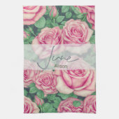 Rose der Geburtstag-Blume Juni Geschirrtuch (Vertikal)