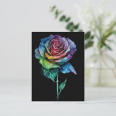 Rose der gefärbte Krawatte Postkarte (Stehend Vorderseite)