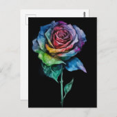 Rose der gefärbte Krawatte Postkarte (Vorne/Hinten)