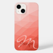 Rose der geometrischen Maschenöffnung Monogram Case-Mate iPhone Hülle (Rückseite)