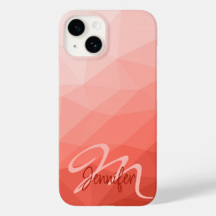 Rose der geometrischen Maschenöffnung Monogram Case-Mate iPhone 14 Hülle