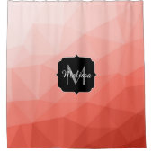 Rose der geometrischen Maschenöffnung Monogram Duschvorhang (Vorderseite)