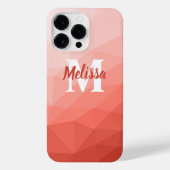 Rose der geometrischen Maschenöffnung Monogram iPhone Hülle (Rückseite)