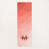 Rose der geometrischen Maschenöffnung Monogram Yogamatte (Vorderseite)