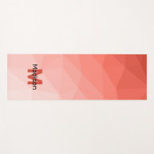 Rose der geometrischen Maschenöffnung Monogram Yogamatte (Vorderseite (Horizontal))