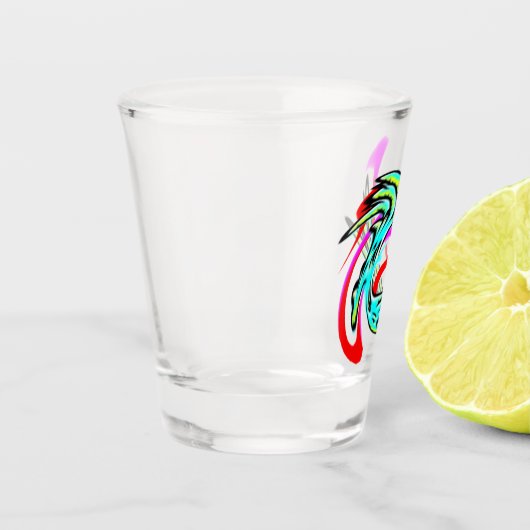 Rose der geteilten Liebe Schnapsglas (Links)