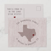 Rose der Golfküste Leinen und Herz Texas Bewegung Ankündigungspostkarte (Vorne/Hinten)