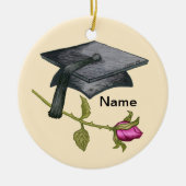 Rose der Graduierungsobergrenze Keramikornament (Vorne)