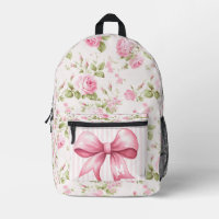 Rose der großen Hütte Pink Bow | Monogramm