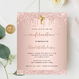 Rose der Haushaltsbestätigung Glitzer