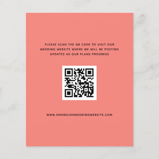 Rose der Haushaltskorallen Rosa QR-Code Save the D (Rückseite)