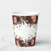 Rose der Herbstflora Blume Pappbecher (Vorderseite)