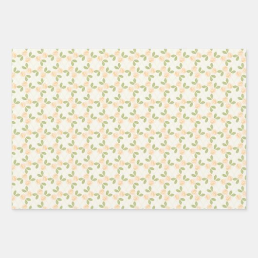 Rose der Hütte in hellorange Geschenkpapier Set (Vorderseite)