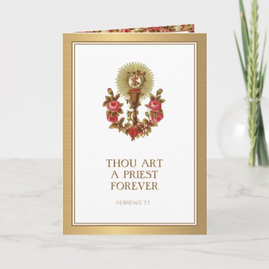 Rose der katholischen Priesterweihnachtsordnung Karte (Vorderseite)