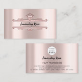 Rose der Königsmarke Beruflich Kronenrahmen rot Visitenkarte (Vorne/Hinten)