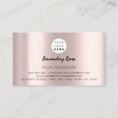 Rose der Königsmarke Beruflich Kronenrahmen rot Visitenkarte (Rückseite)