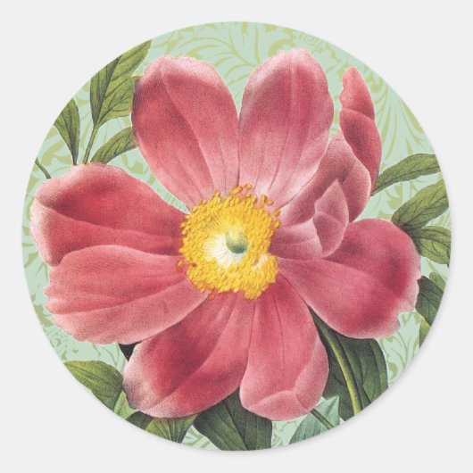 Rose der Liebe Blumenaufkleber Umschlag Aufkleber (Vorderseite)