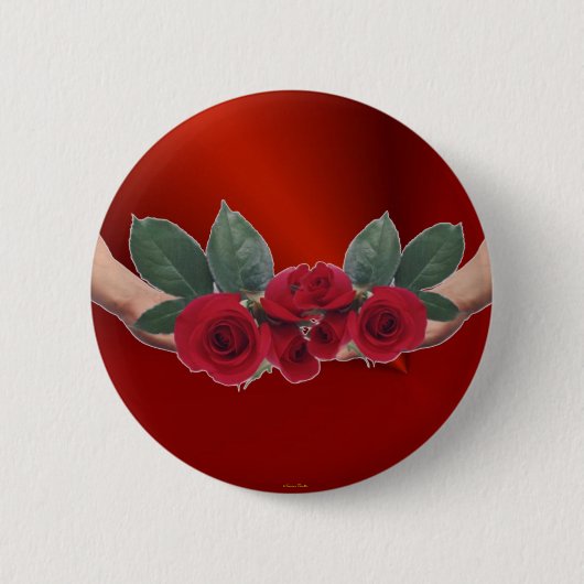 Rose der Liebe Button (Vorderseite)