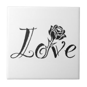 Rose der Liebe Fliese