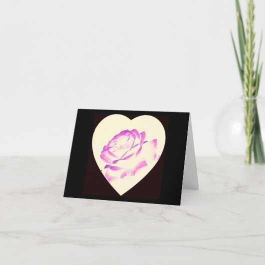 Rose der Liebe geklappt Dankeschön Karte (Vorderseite)