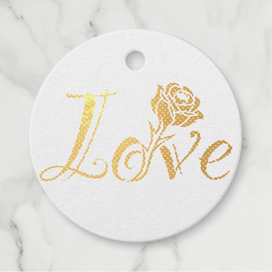 Rose der Liebe Geschenkanhänger (Vorderseite)