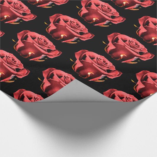 Rose der Liebe Geschenkpapier (Ecke)
