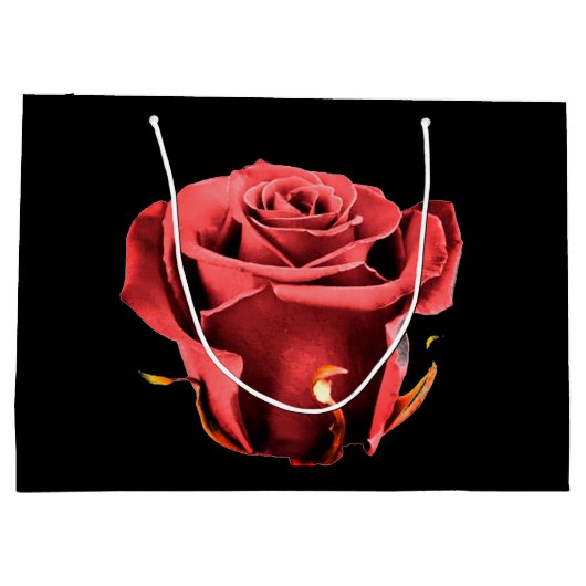 Rose der Liebe Große Geschenktüte (Rückseite)