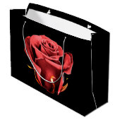 Rose der Liebe Große Geschenktüte (Rückseite Schrägansicht)