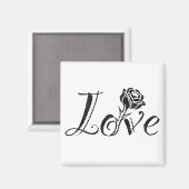 Rose der Liebe Magnet (Vorderseite/Rückseite)