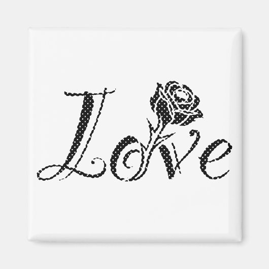 Rose der Liebe Magnet (Vorne)