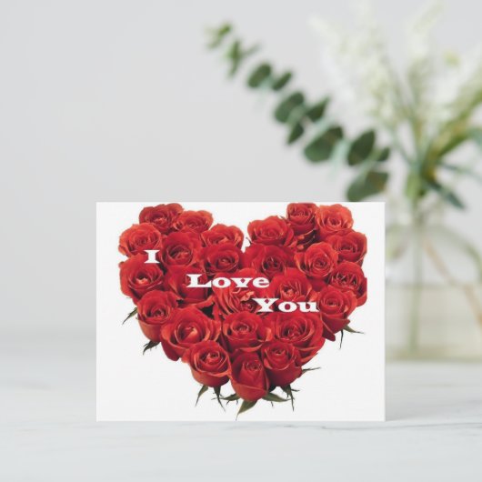 Rose der Liebe. Postkarte (Stehend Vorderseite)